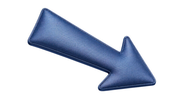 Arrow Blue Metallic Textured Pointing Down Right