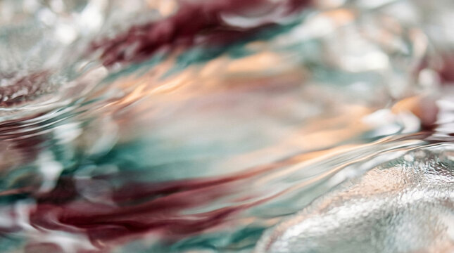 Abstract Artistic Background with Blur Background Texture Featuring Soft Wavy Ripples of Red Teal and Gold for Creative Graphic Design Projects