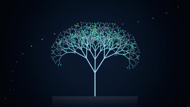 Digital Growth Tree Abstract Animation