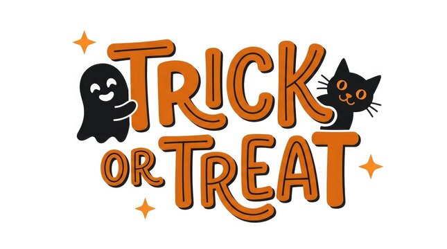 Trick or treat halloween vector illustration