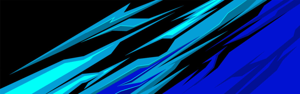 Vector design of sports car wraps and t-shirts for rally racing cars, vehicles, uniforms and sports livery. Abstract lines racing graphics