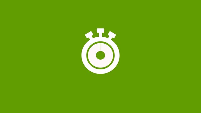 Animated timer icon with a green screen for footage.