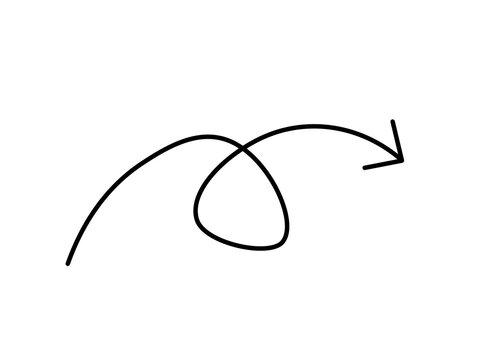 Illustration of a swirling arrow