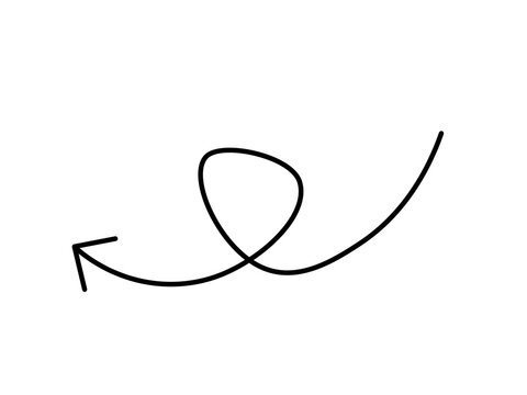 Illustration of a swirling arrow