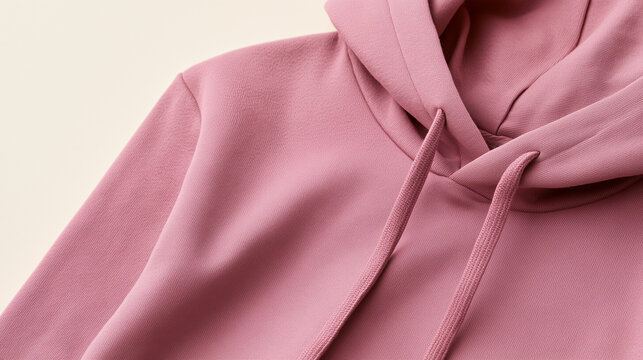 Blank Dusty Rose Pink Hoodie Mockup Featuring A Soft Cotton Texture For Minimalist Apparel Design