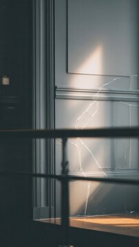 Sunlight streams through a decorative interior.