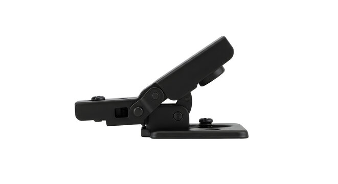 Heavy Duty Black Toggle Clamp Hold Down Latch Isolated on Transparent Background