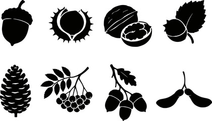 Naklejka premium Autumn Migrating Bird Silhouette Vector Set — Geese, Heron, Swallow, Flock, Murmuration, Robin, Migration, Transparent
