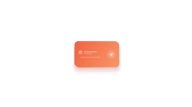 Stack of Red Interface Cards with Dynamic Heart and Star Icons Appearing