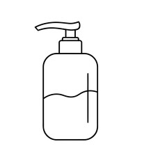 Obraz premium Line art of a pump bottle with liquid