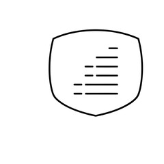 Fototapeta premium Shield with lines icon