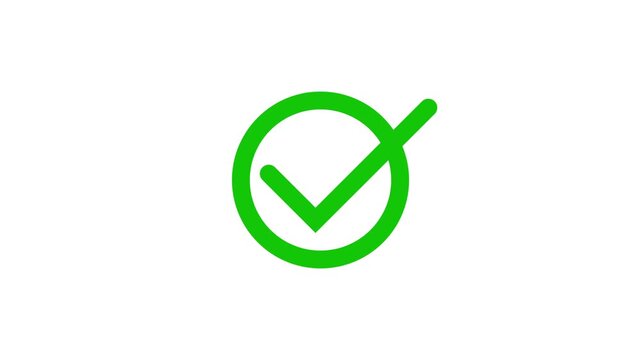 animation green check mark that symbolizes approval or success. check mark animated tick symbols, checklist signs, and an approval badge