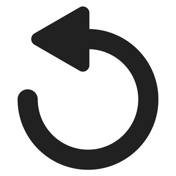 Black circular arrow icon pointing counterclockwise