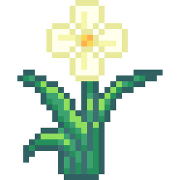 pixel art of flower
