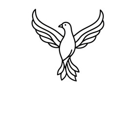 Obraz premium Dove with outstretched wings