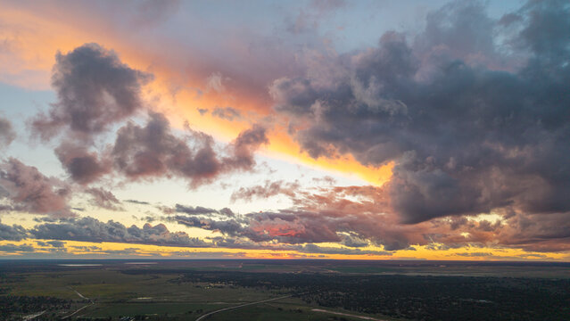 sunset in Western New South Wales, Australia,