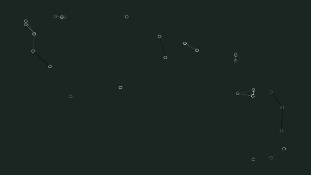 Minimalist star constellation pattern on dark background