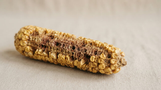 Dried corn cob food symbolizing security challenges through rural harvest resilience and natural agriculture texture for sustainable living