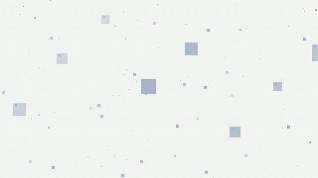 Seamless retro pixel space asteroid drift animation in white for looping game background