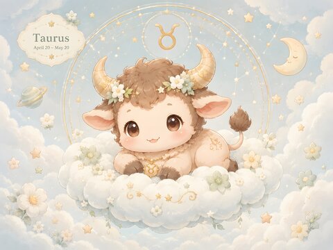 Cute Taurus cloud dreams