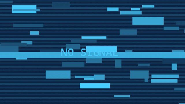Seamless retro pixel glitch noise animation in blue for looping game background