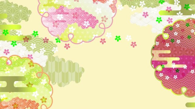 Traditional Japanese floral ornament pattern 4K