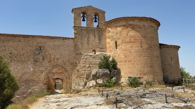 Ancient romanesque hermitage of san baudelio in spain