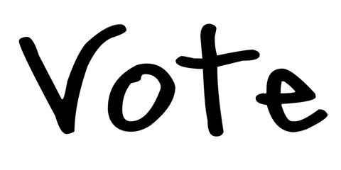 Vote word png, simple typography digital sticker in transparent background © Rawpixel.com