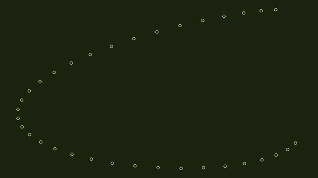 Abstract green dotted spiral pattern on dark background