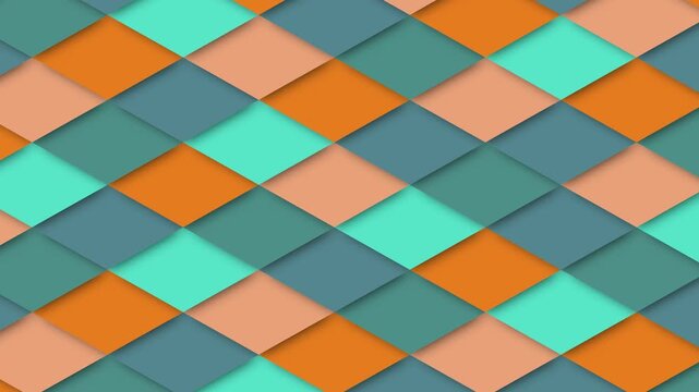 Geometric Diamond Pattern in Multicolored Tones 4K