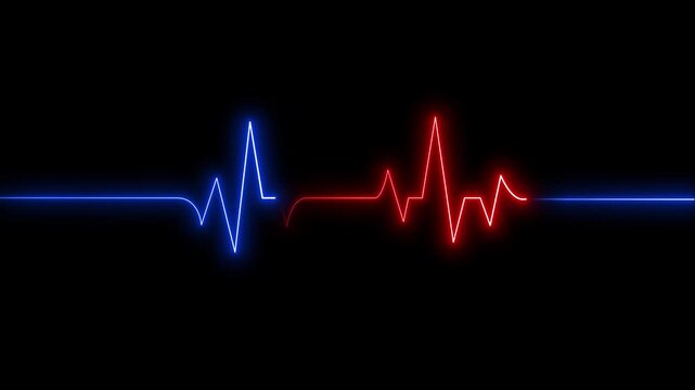 Emergency signal heartbeat pulse concept