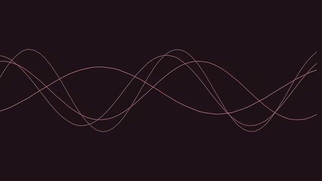 Abstract dark wave lines on a minimalist background
