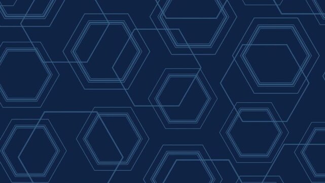 Geometric Hexagon Pattern Animation 4K