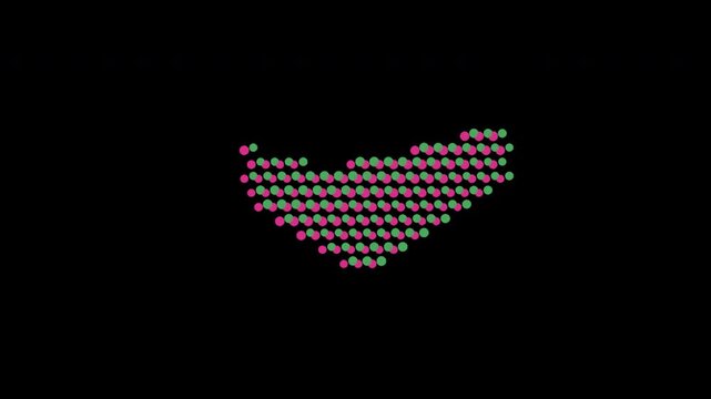 Magenta Green Coarse Risograph Drift Loop on Transparent Background