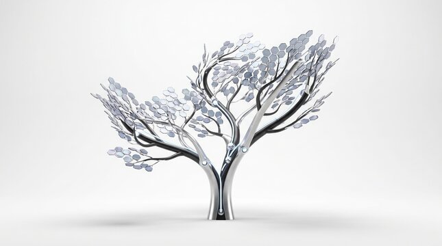 Futuristic Solar Tree 3D Model for Renewable Energy Concepts