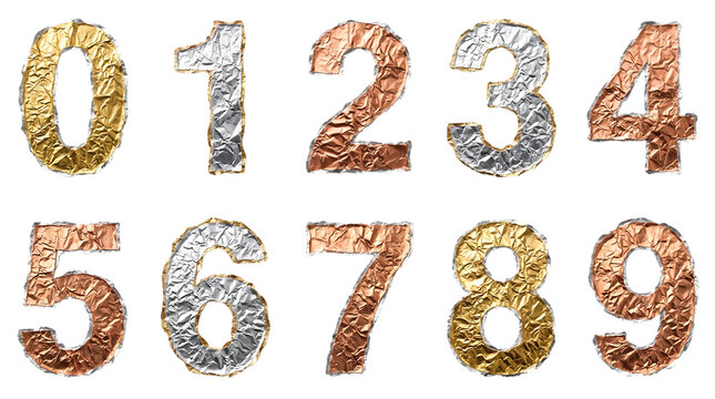 Colorful handwritten numbers and letters on a festive background