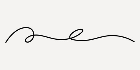Obraz premium Elegant minimalist black line art, hand drawn vector