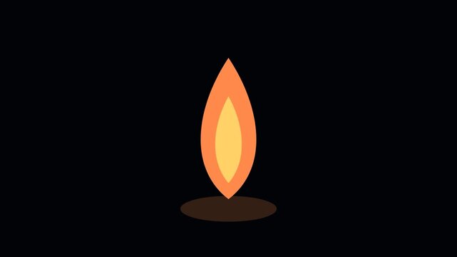 Fat Burning Flame Icon Animation - Medical Healthcare Motion Graphic