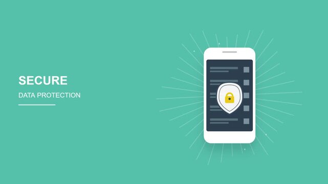 vector mobile phone padlock