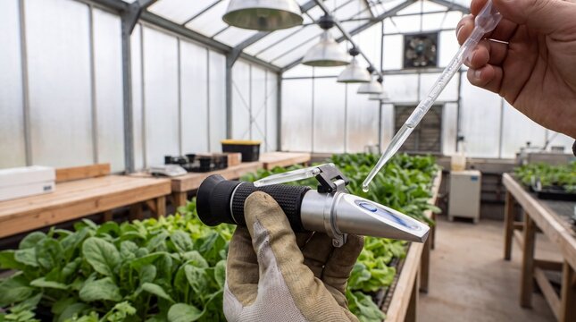Plant Sap Refractometer Brix Reading Drops Prism in Precision AgTech