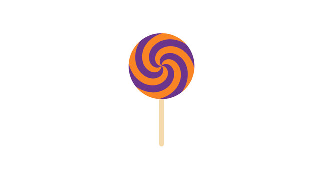 Swirl Lollipop Candy on Stick Isolated