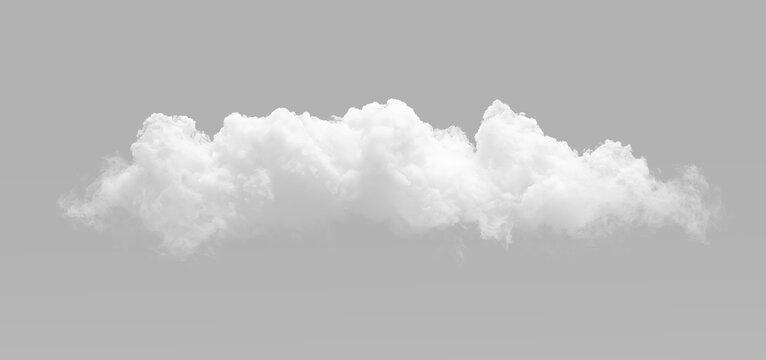 Realistic fluffy white clouds with rolling smoke and mist isolated on black, atmospheric vapor elements for weather and sky compositions