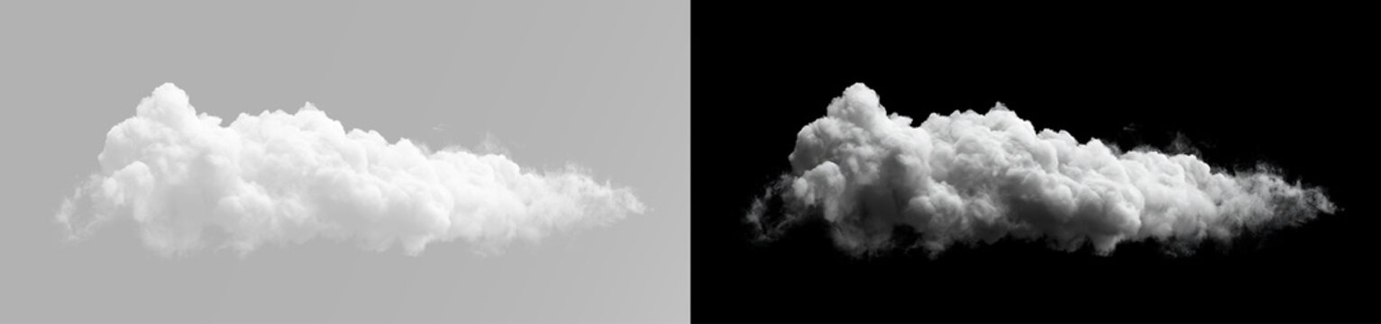 Mist with soft smoky vapor and spreading white fog isolated on black, realistic atmospheric overlay for cinematic and weather effects