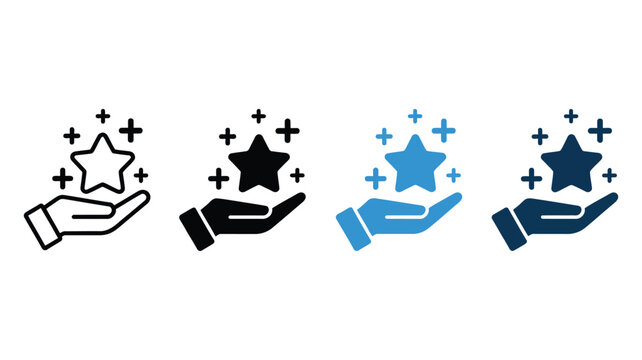 . Benefit Icons in multiple styles featuring reward, advantage, value, service, customer satisfaction, business support, and positive outcome symbols for web and mobile applications