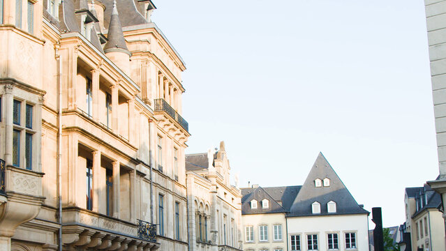 Historic Grand Ducal Palace Architecture in Luxembourg City Center