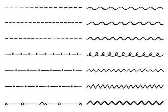 Diverse line styles collection vector