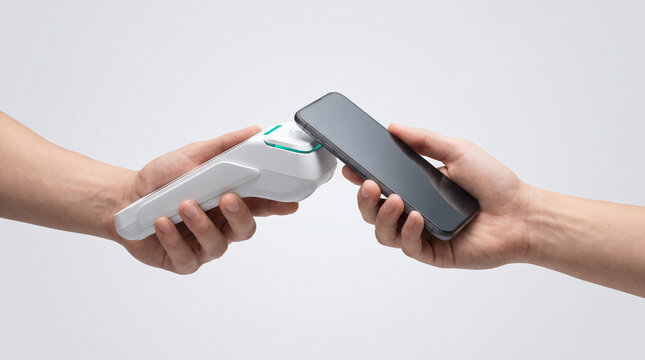 Contactless mobile payment transaction using smart phone on point of sale terminal in modern retail environment