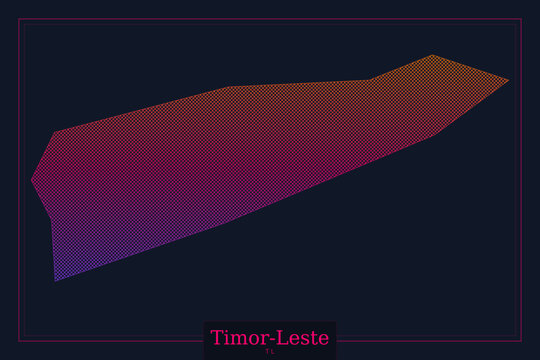 Timor-Leste map vector with purple gradient, East Timor geographic silhouette, modern cartography for travel infographics