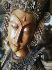 Traditional Balinese style statue in close up © Bali N Lens Service