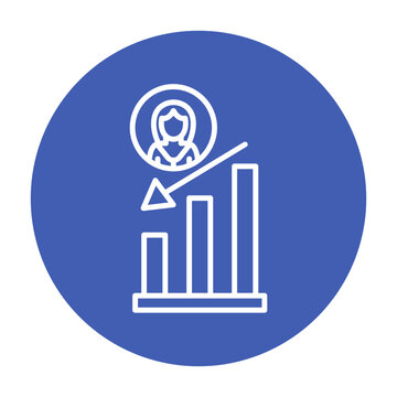 Churn Rate Vector Icon